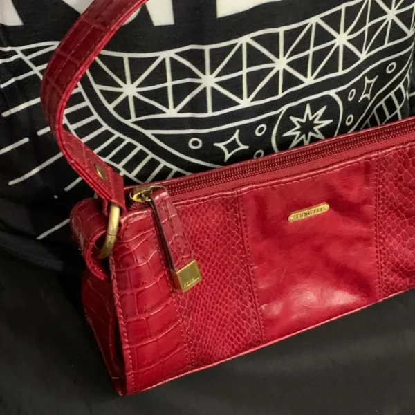 Fiorelli Vintage Red Baguette Shoulder Bag – Vegan Leather, Unique & Sustainable - Image 7