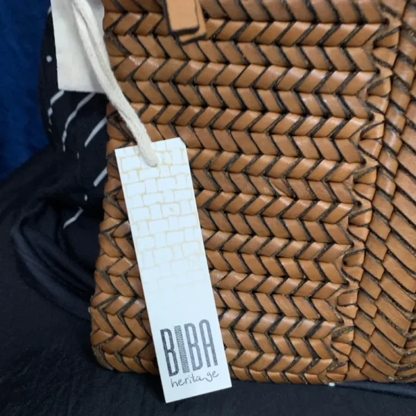 Pre-Loved Biba Natural Leather Crossbody Bag – artisan craftsmanship and timeless style, sustainably curated by Pre-Loved by Paul.