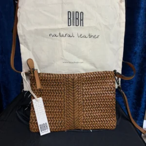 Pre-Loved Biba Natural Leather Crossbody Bag – artisan craftsmanship and timeless style, sustainably curated by Pre-Loved by Paul.