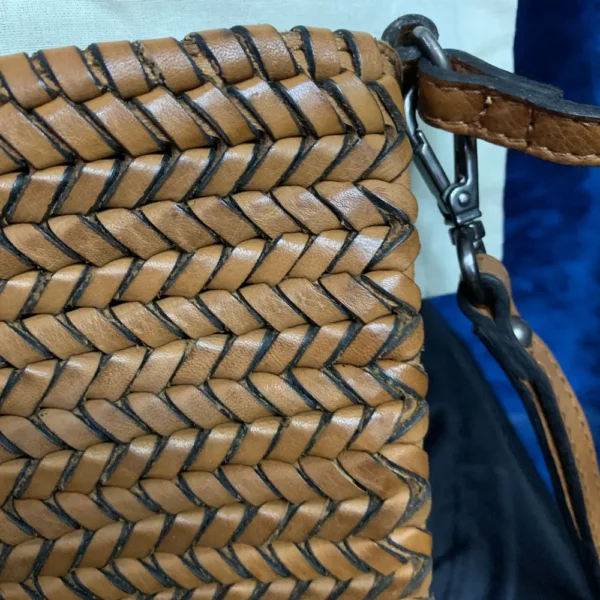 Pre-Loved Biba Natural Leather Crossbody Bag – artisan craftsmanship and timeless style, sustainably curated by Pre-Loved by Paul.