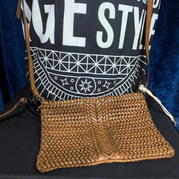 Pre-Loved Biba Natural Leather Crossbody Bag – artisan craftsmanship and timeless style, sustainably curated by Pre-Loved by Paul.