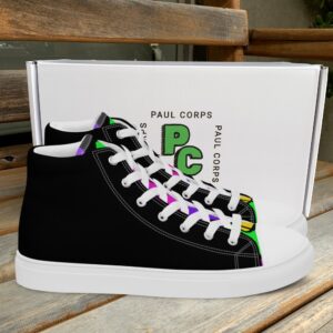 Black Lava Lamp Memories High Top Canvas Shoes