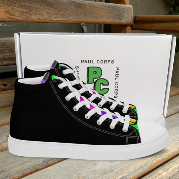 Black Lava Lamp Memories High Top Canvas Shoes - Image 1
