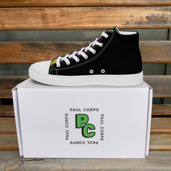 Black Lava Lamp Memories High Top Canvas Shoes - Image 4