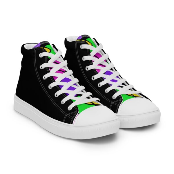 Black Lava Lamp Memories High Top Canvas Shoes - Image 5